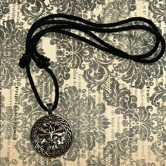 Silver Sun and Moon Pendant Necklace - Picture 1 of 4